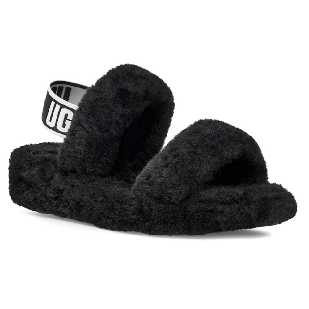 UGG strap fluffy slippers